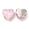 Mocha Fluorescent(MI) Heart Sew on Rhinestone GGLA-C001-01A-P01-2