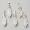 Natural Quartz Crystal Pointed Pendants LS-G-P445-E13-1