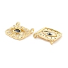 Rack Plating Brass Cubic Zirconia Pendants KK-D073-25G-03-2