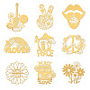 9Pcs 9 Styles Nickel Decoration Stickers DIY-WH0450-047-1