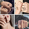6Pcs 6 Size 201 Stainless Steel Grooved Finger Ring Settings FIND-YS0001-11-9