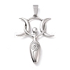 304 Stainless Steel Manual Polishing Big Pendants X-STAS-G276-07P-1
