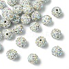 30Pcs Pave Disco Ball Beads RB-YW0001-14K-1