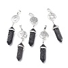 Natural Lava Rock Pointed Big Pendants G-D0021-01P-16-1