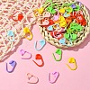 80Pcs 8 Colors Eco-Friendly ABS Plastic Knitting Crochet Locking Stitch Markers Holder FIND-YW0005-36-3