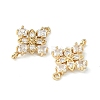Brass Pave Cubic Zirconia Connector Charms X-KK-G462-45KCG-04-2