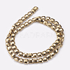 Electroplated Non-magnetic Synthetic Hematite Beads Strands G-P367-E08-2