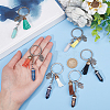  Synthetic & Natural Gemstone Bullet Keychain KEYC-NB0001-43-3