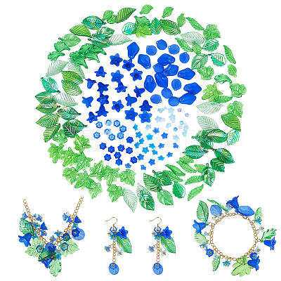 DIY Leaf Flower Making Findings Kits DIY-GA0009-61-1