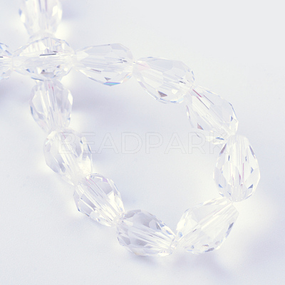 Transparent Glass Bead Strands X-GLAA-R024-6x8mm-06-1