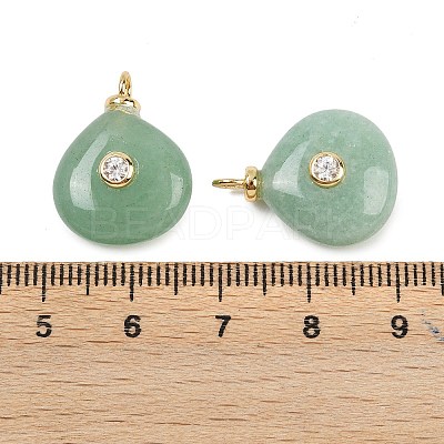 Natural Green Aventurine Pendants X-KK-B157-42E-06-1