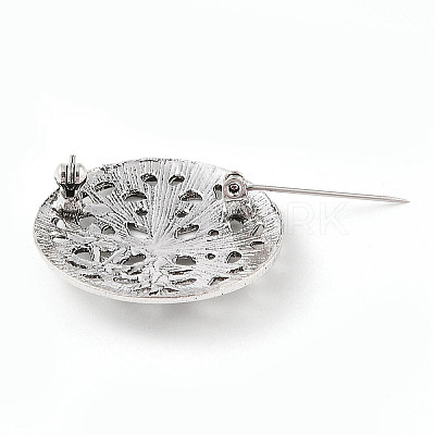 Tibetan Style Alloy Brooches JEWB-O016-03A-AS-1