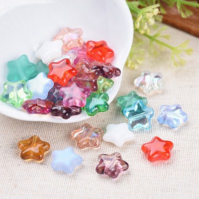Electroplate Czech Glass Beads LAMP-D180-19-1