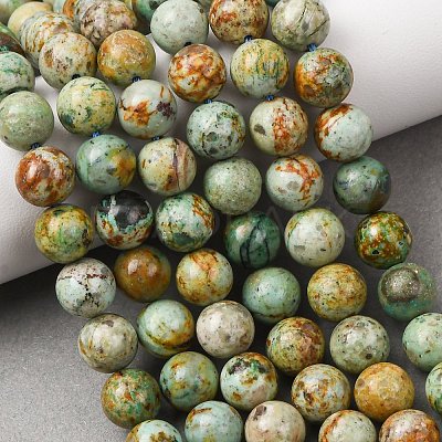 Natural Peruvian Turquoise(Jasper) Beads Strands G-T150-A01-8mm-1