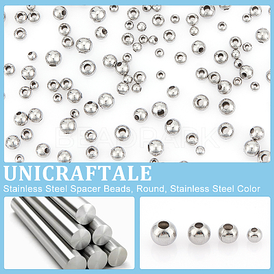 200Pcs 4 Styles 304 Stainless Steel Spacer Beads STAS-UN0052-49-1