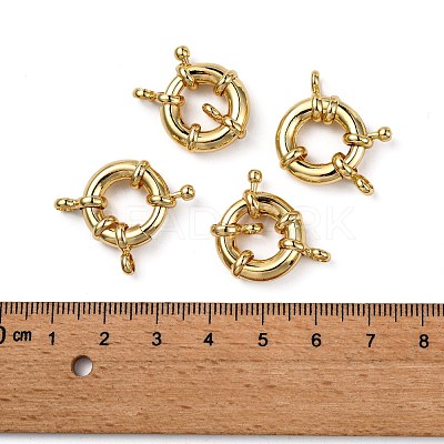 Rack Plating Brass Spring Ring Clasps KK-D399-A-G-NF-1