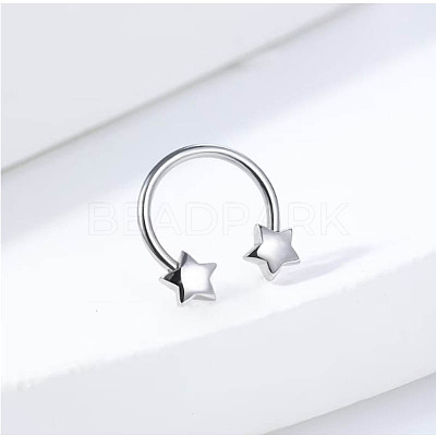 304 Stainless Steel Circular/Horseshoe Barbell Nose Rings FS-WG4F869-01-1