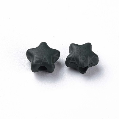 Spray Painted Acrylic Beads MACR-S373-45-O-1