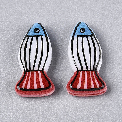 Printed Opaque Resin Beads RESI-N043-22B-1