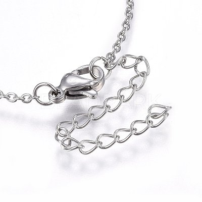 Brass Micro Pave Cubic Zirconia Pendant Necklaces NJEW-L146-12P-1