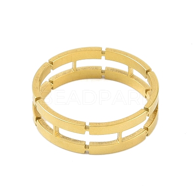 304 Stainless Steel Chain Shape Finger Ring RJEW-C084-01A-G-1