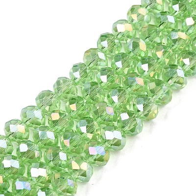 Electroplate Glass Beads Strands X-EGLA-A044-T8mm-B09-1