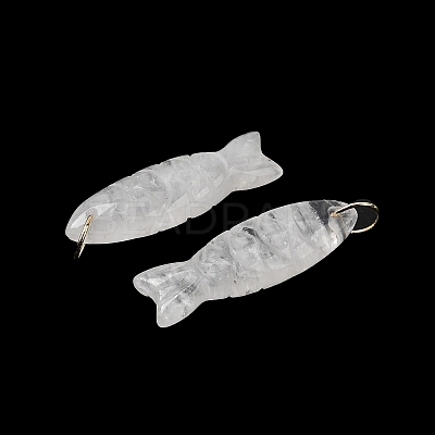 Natural Quartz Crystal Carved Pendants G-G314-01G-09-1