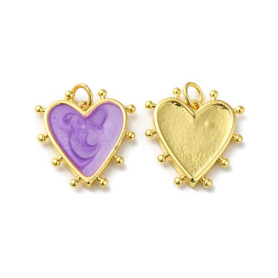 Rack Plating Brass Enamel Pendants KK-D074-03G-05-1