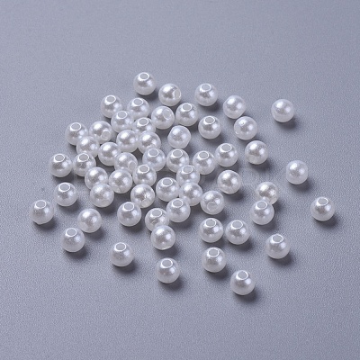 Imitated Pearl Acrylic Beads PACR-5D-1-1