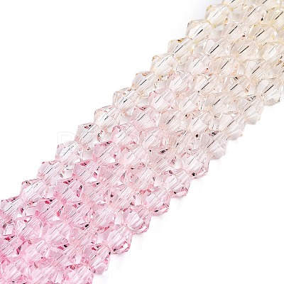 Gradient Color Baking Paint Glass Bead Strands X1-DGLA-A039-T4mm-A01-1