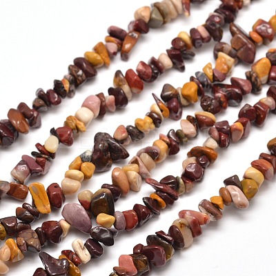 Natural Mookaite Chip Bead Strands X-G-M205-39-1