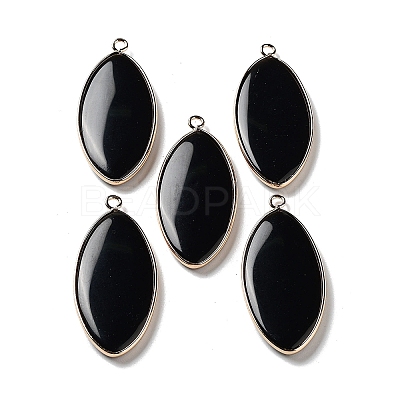 Natural Obsidian Pendants G-G063-03C-1