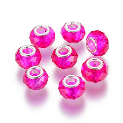 Handmade Glass European Beads GPDL25Y-75-1