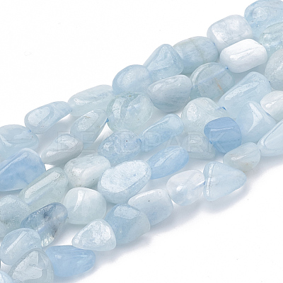 Natural Aquamarine Beads Strands G-S340-15-1