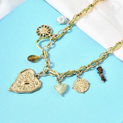 Women's 304 Stainless Steel Necklaces NJEW-A063-12G-1