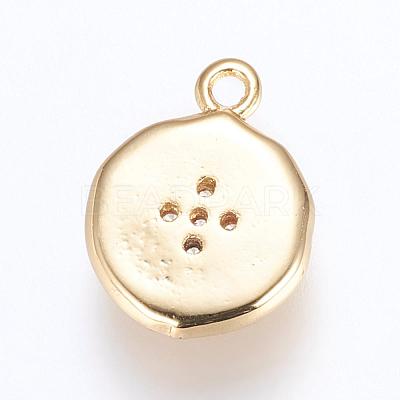 Brass Charms ZIRC-G116-08-1