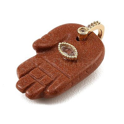 Synthetic Goldstone Carved Pendants GG-CBA5963-01F-NH-1