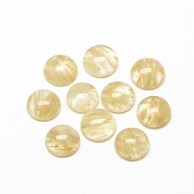 Watermelon Stone Glass Cabochons G-R416-12mm-39-1