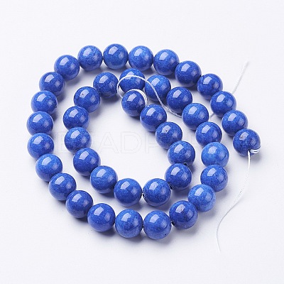 Natural Mashan Jade Round Beads Strands X-G-D263-10mm-XS08-1