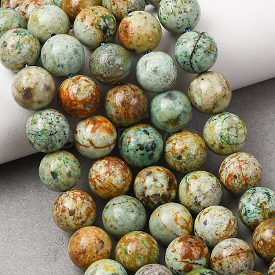 Natural Peruvian Turquoise(Jasper) Beads Strands G-T150-A01-10mm-1