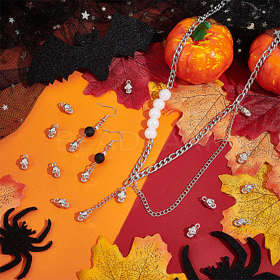 60Pcs Halloween Alloy Pendants FIND-UN0002-50P-1