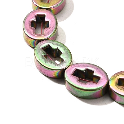 Electroplated Synthetic Non-magnetic Hematite Beads Strands G-L613-Z01-02J-1