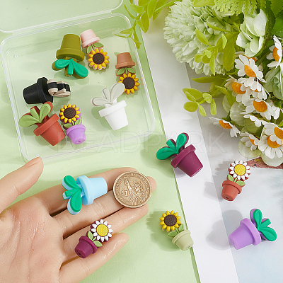 16Pcs 16 Styles Food Grade Eco-Friendly Silicone Beads SIL-SC0002-66-1