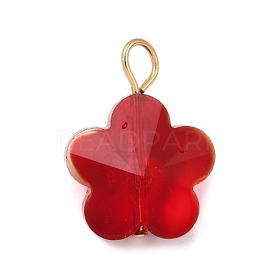 Transparent Glass Pendants PALLOY-JF04099-02-1
