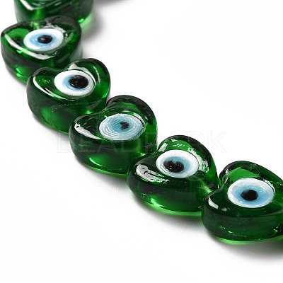Handmade Evil Eye Lampwork Beads Strands LAMP-E023-07B-05-1