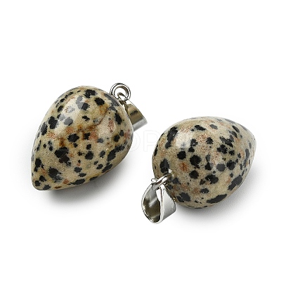 Natural Dalmatian Jasper Pendants GG-K002-13O-1