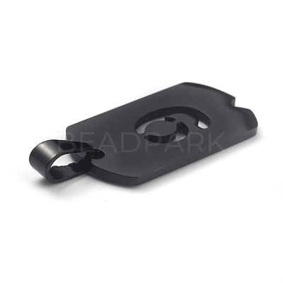 Ion Plating(IP) 304 Stainless Steel Pendants STAS-O127-E09-1