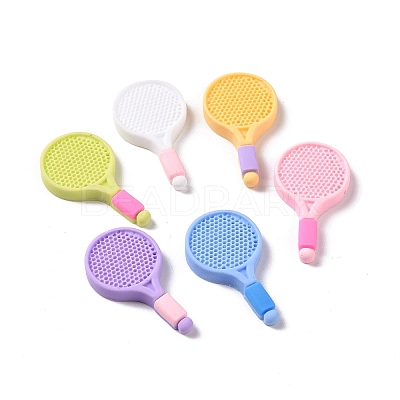 Opaque Resin Accessories Ornaments Resin Racket Cabochons X-RESI-B013-01-1