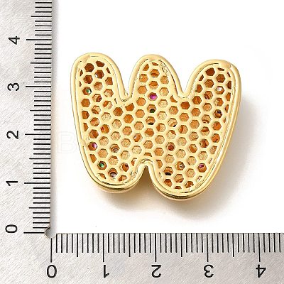 Brass Cubic Zirconia Pendants KK-M295-13G-W-1