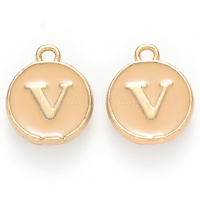 Golden Plated Alloy Enamel Charms LS-ENAM-S118-06V-1